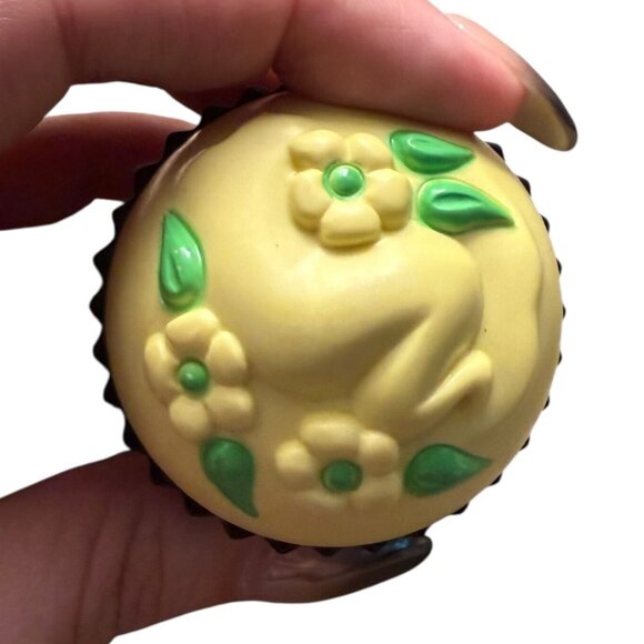 Vintage Avon Yellow Bon-Bon Decanter Cotillion Cologne | Cupcake Bottle 1970s - Picture 6 of 7